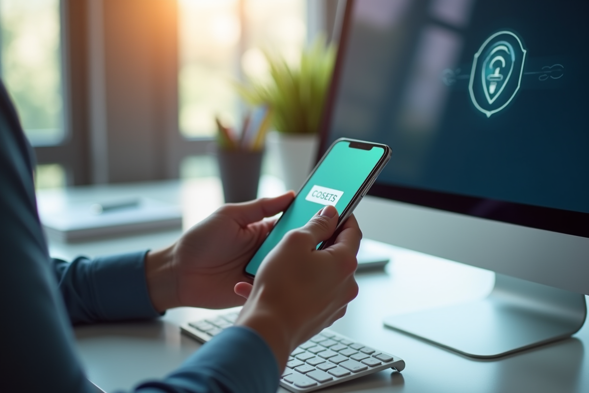 Code de deuxfacteurs sur smartphone en journée
