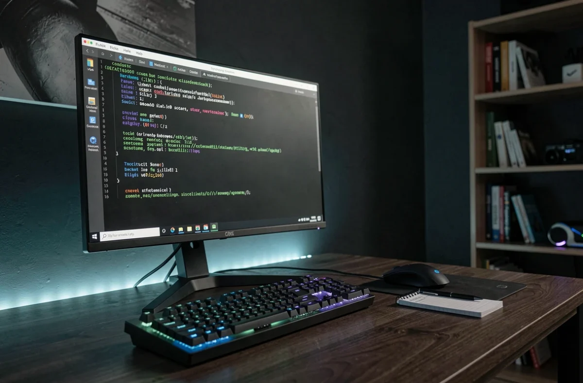 Écran de terminal affichant la configuration d'une license key FiveM sur un serveur de jeu depuis un bureau gaming
